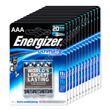 48x Micro AAA / LR03 - Batterie, Energizer Ultimate Lithium, 1,5V, 12x 4er Blister, 48 Stück