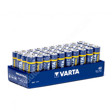 40x Mignon AA / LR6 - Batterie Alkaline, Varta Industrial 4006