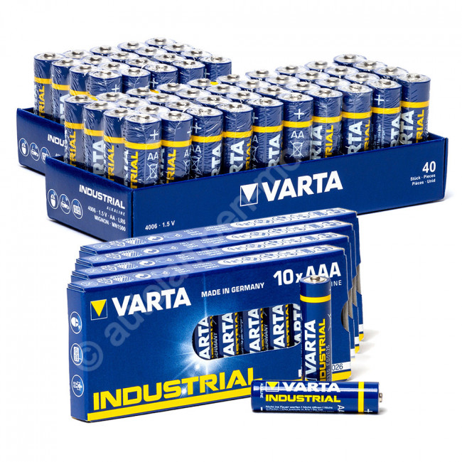 Batterien VARTA Industrial AA Mignon Alkaline MN1500/LR6 10 Stück im Bilster 